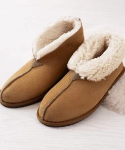 Celtic & Co. Mens Brown Sheepskin Bootee Slippers -Deals Celtic Store unnamed file 677 scaled