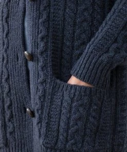 Celtic & Co. Celtic & Co Blue Cable Boyfriend Cardigan -Deals Celtic Store unnamed file 688 scaled
