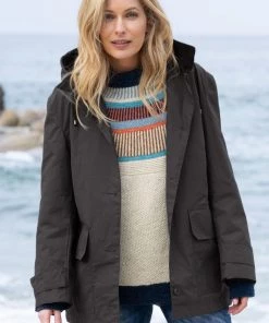 Celtic & Co. Womens Grey Hybrid Aero Waxed Cotton Jacket