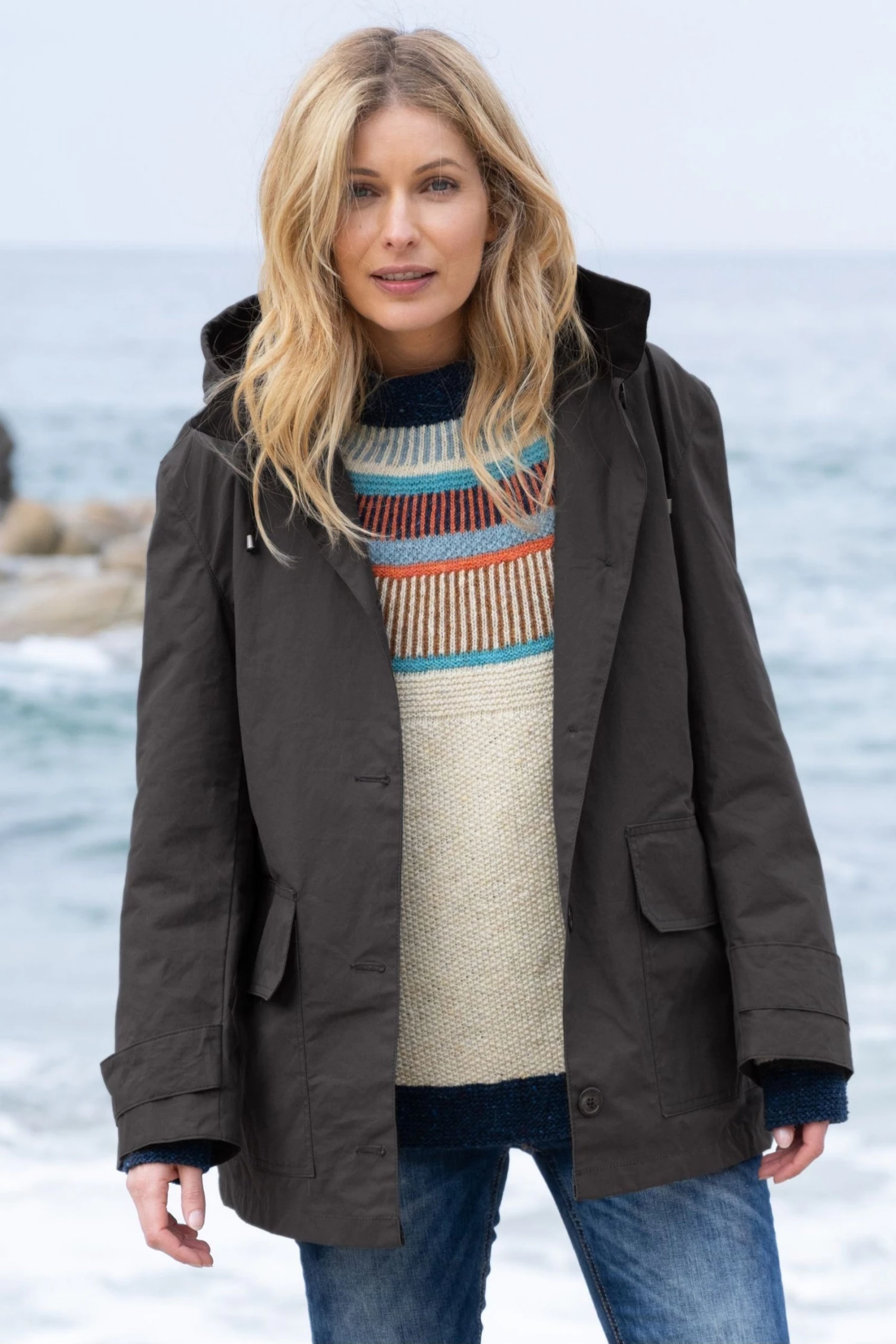 Celtic & Co. Womens Grey Hybrid Aero Waxed Cotton Jacket 3 Celtic & Co. Womens Grey Hybrid Aero Waxed Cotton Jacket