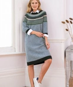 Celtic & Co. Blue Statement Donegal Dress