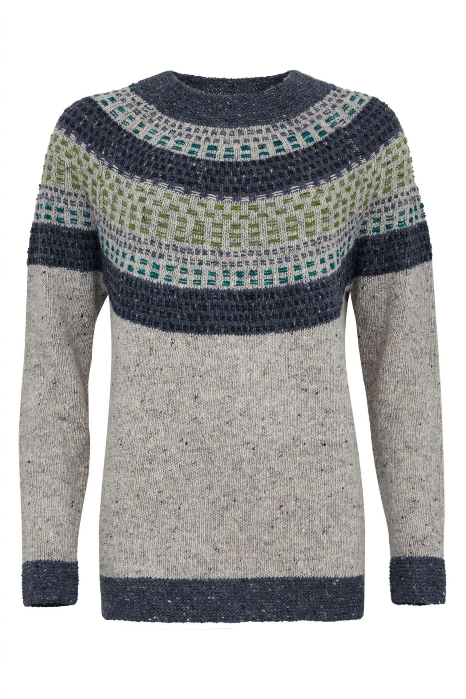 Celtic & Co. Grey Float Stitch Donegal Jumper 5 Celtic & Co. Grey Float Stitch Donegal Jumper - Image 3