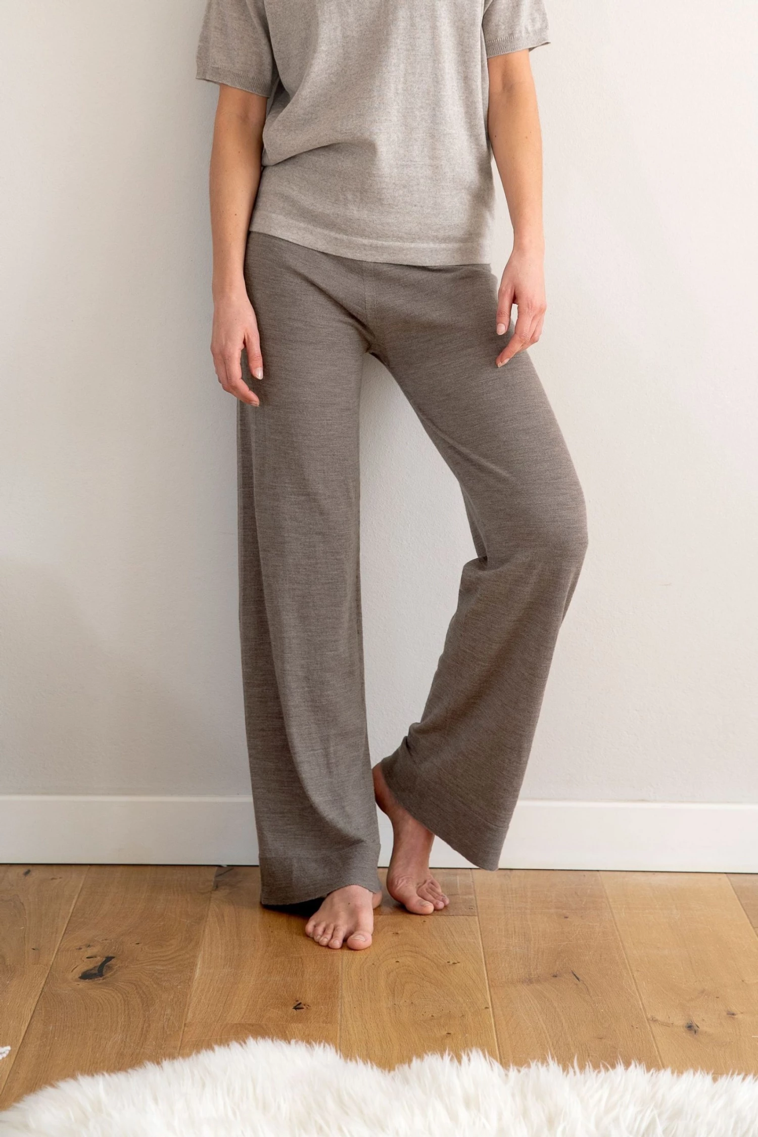Celtic & Co. Celtic & Co, Natural Wide Leg Merino Lounge Pants 3 Celtic & Co. Celtic & Co, Natural Wide Leg Merino Lounge Pants
