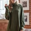 Celtic & Co. Green Geelong Slouch Roll Neck Jumper