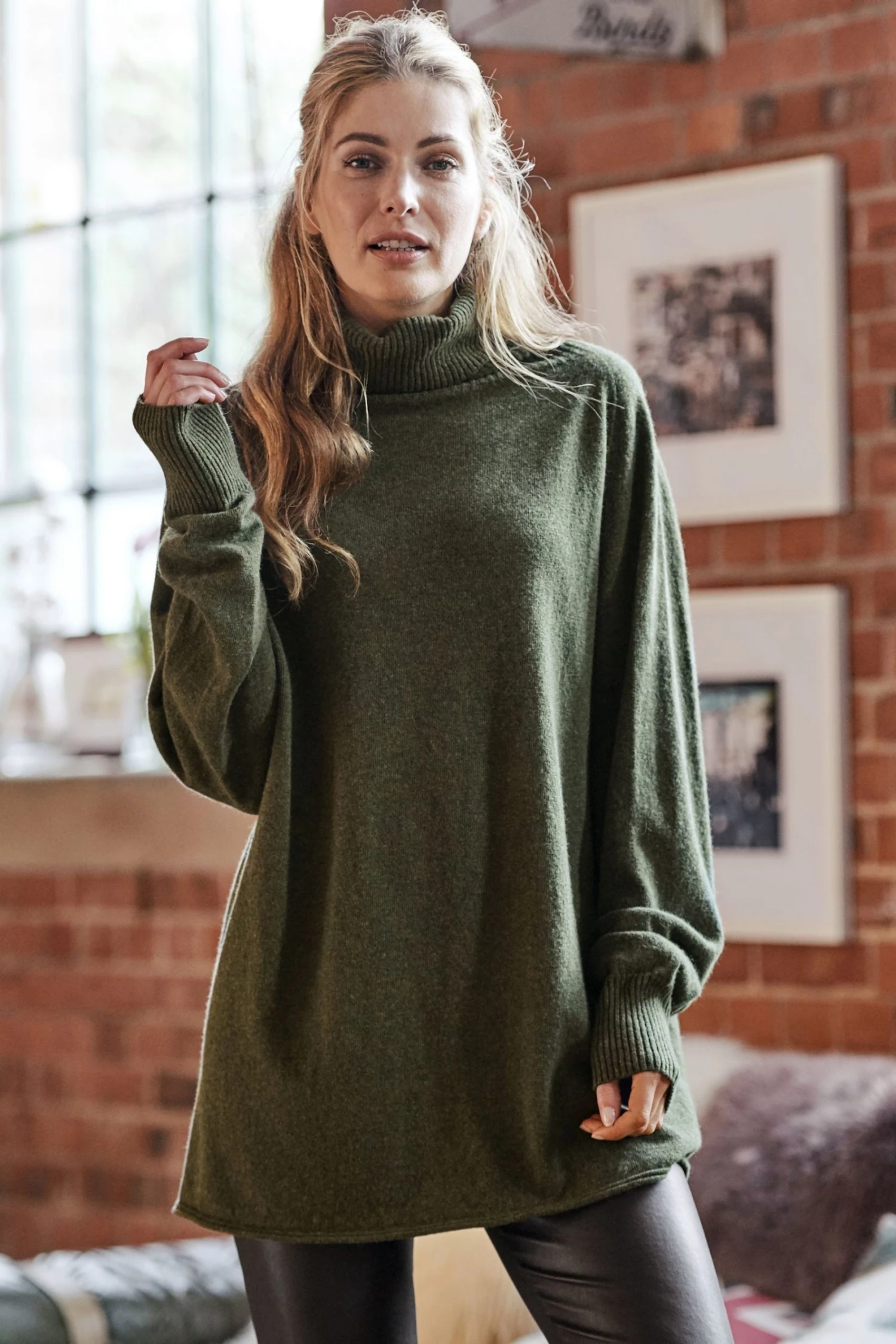 Celtic & Co. Green Geelong Slouch Roll Neck Jumper 3 Celtic & Co. Green Geelong Slouch Roll Neck Jumper