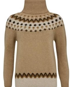 Celtic & Co. Natural Fair Isle Pattern Roll Neck Jumper -Deals Celtic Store unnamed file 868