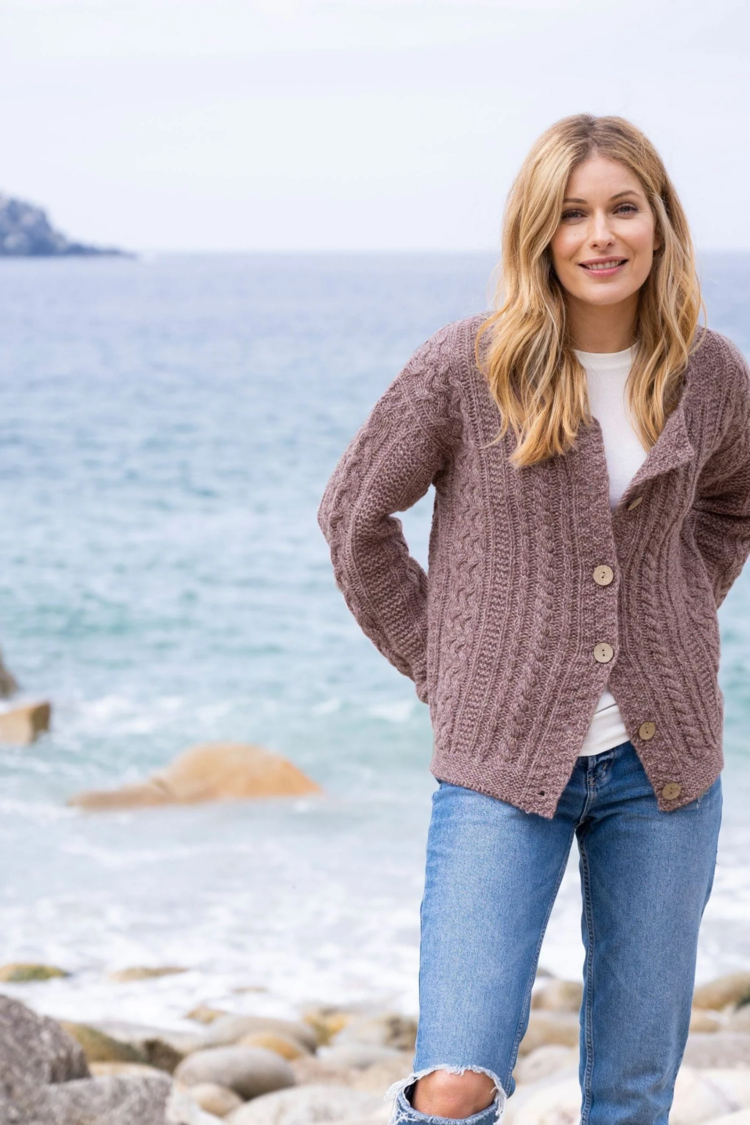 Celtic & Co. Purple The Shetland Cardigan 3 Celtic & Co. Purple The Shetland Cardigan