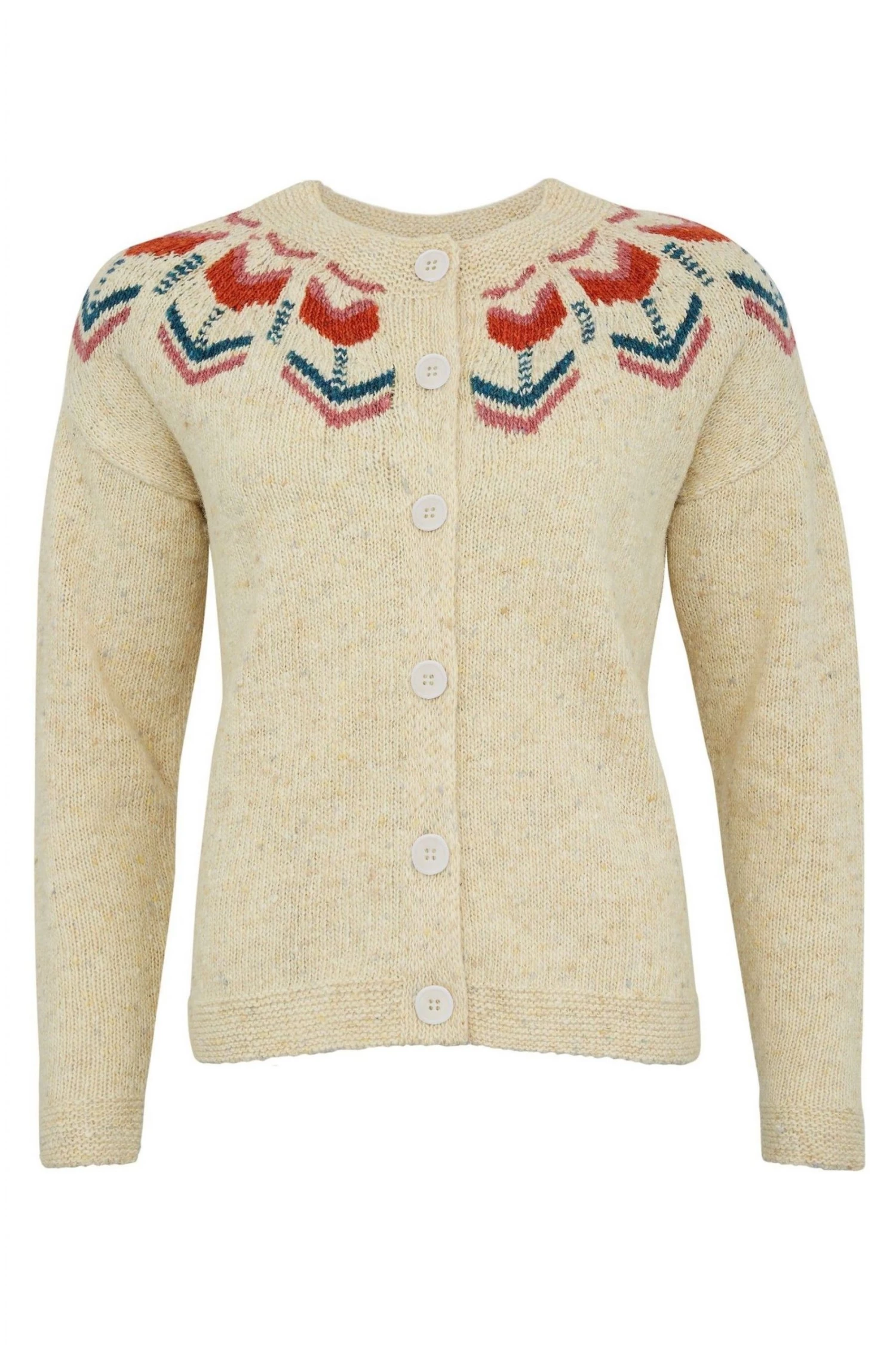 Celtic & Co. Celtic & Co Natural Donegal Fairisle Cardigan 7 Celtic & Co. Celtic & Co Natural Donegal Fairisle Cardigan - Image 5