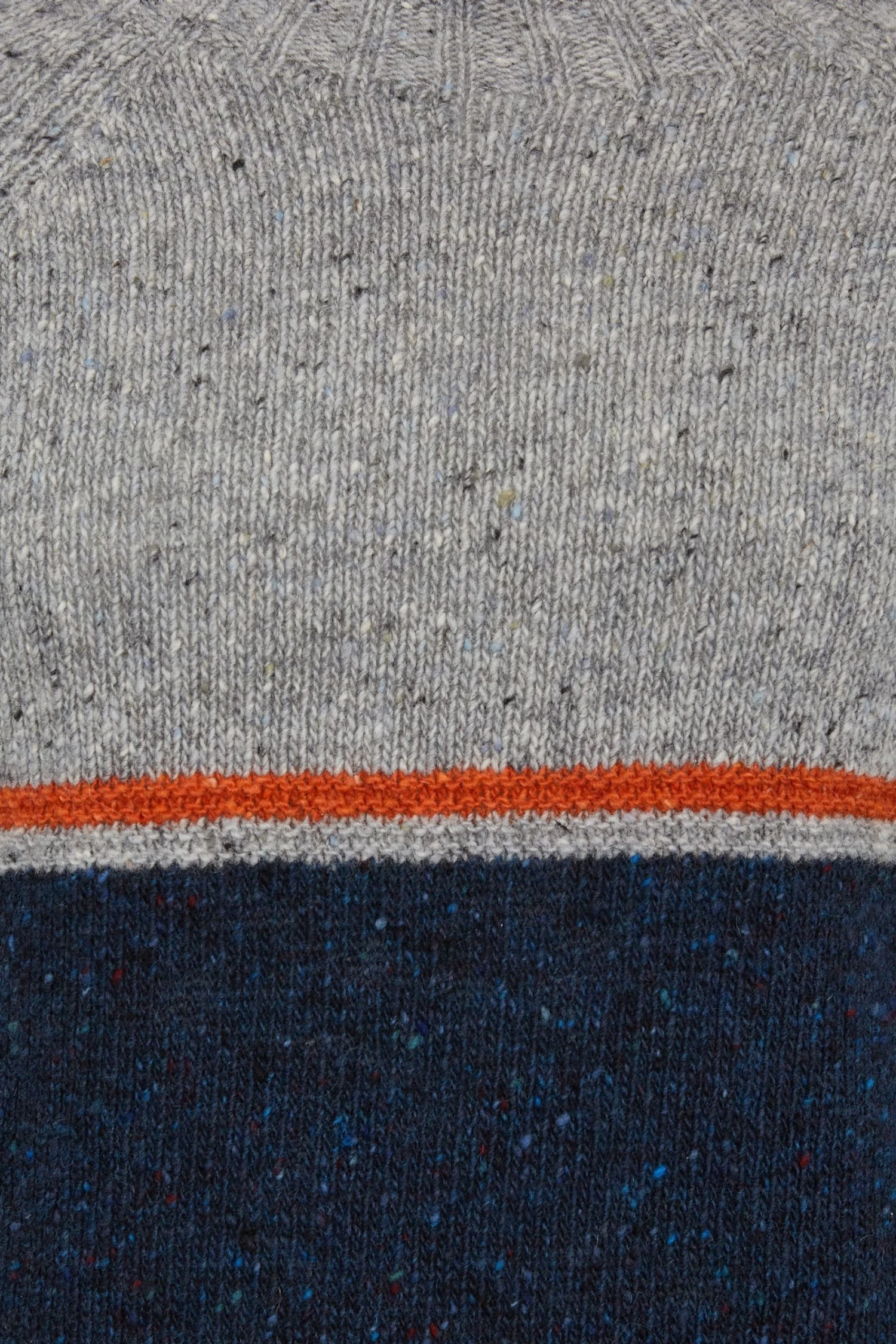 Celtic & Co. Navy Colourblock Flecked Funnel Neck Jumper 6 Celtic & Co. Navy Colourblock Flecked Funnel Neck Jumper - Image 4