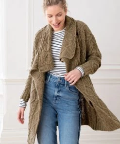 Deals Celtic Store 4 Celtic & Co. Brown Buckle Detail Coatigan