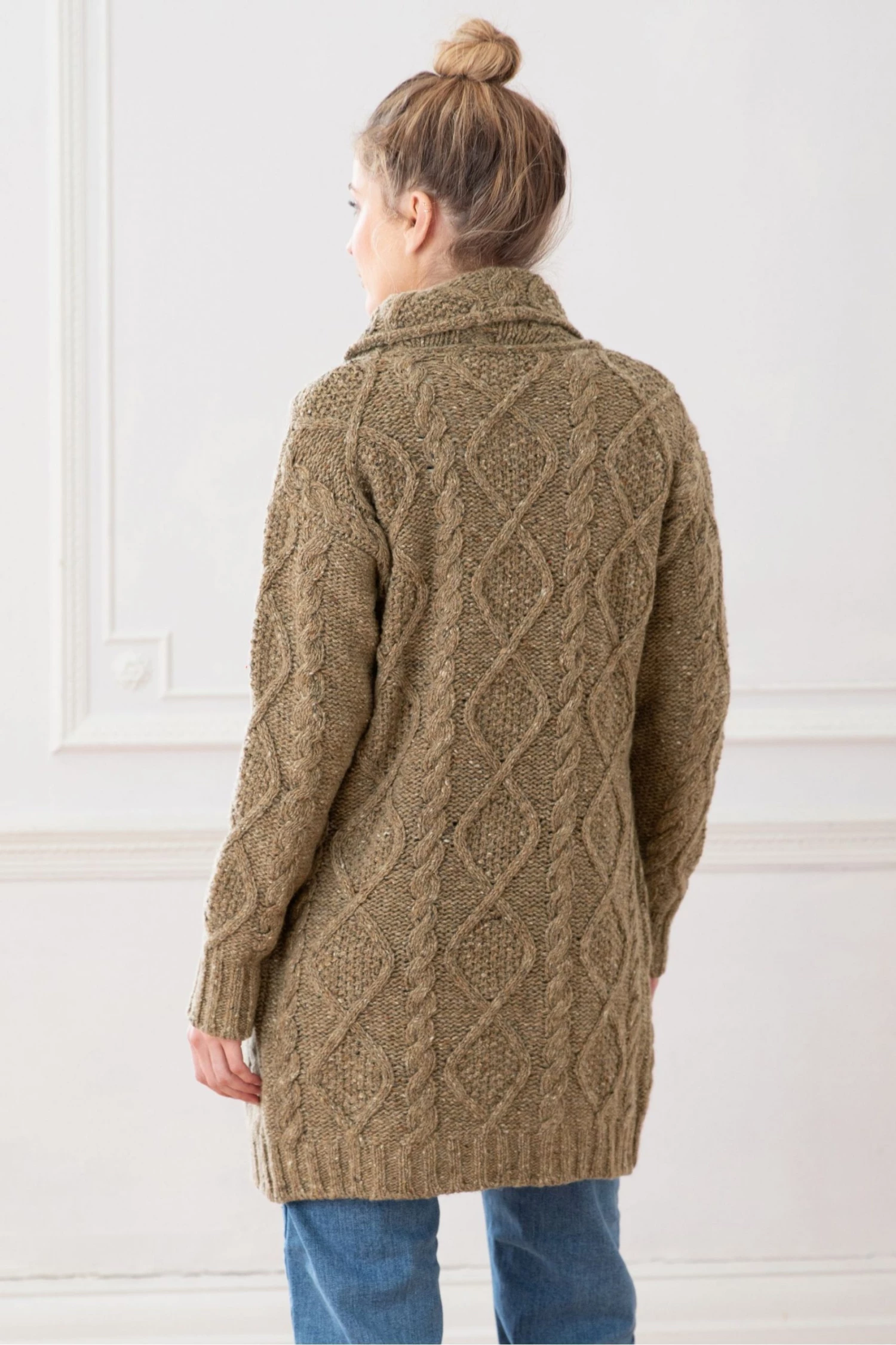 Celtic & Co. Brown Buckle Detail Coatigan 5 Celtic & Co. Brown Buckle Detail Coatigan - Image 3