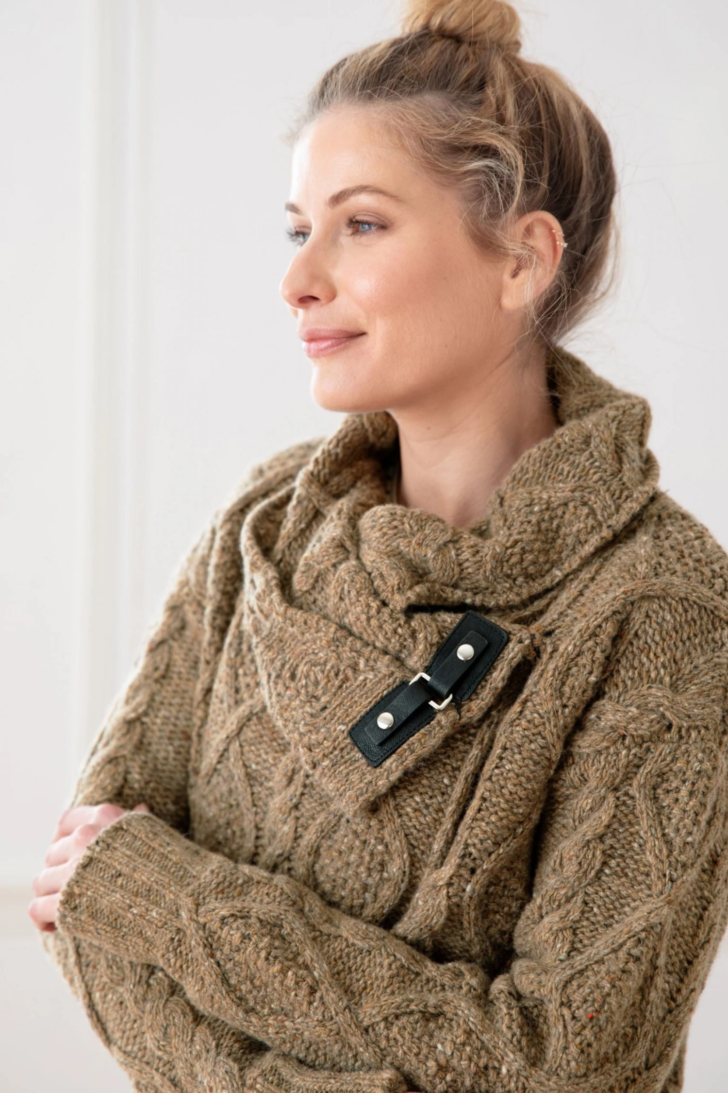 Celtic & Co. Brown Buckle Detail Coatigan 6 Celtic & Co. Brown Buckle Detail Coatigan - Image 4