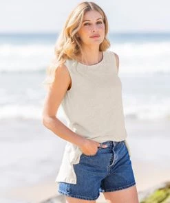 Celtic & Co. Oatmeal Scoop Neck Tunic